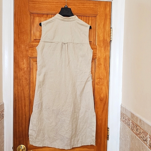 Jessica Sport Women's Button Front Sleeveless Midi Shirt Dress With Side Slits - Picture 10 of 15